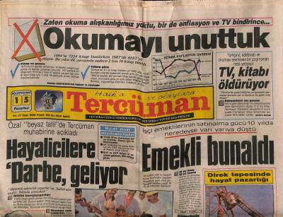 Tercüman Gazetesi 13 Ağustos 1988 - Kartala Çifte Kupa GZ70304 - 1