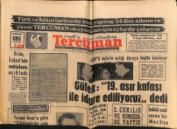 Tercüman Gazetesi 13 Aralık 1962 - Erim İnönünün Mektubunu Açıkladı GZ70692 - 2