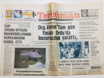 Tercüman Gazetesi 13 Aralık 1978 - Yılmaz Güneye Film Çekim İznini İnfaz Genel Müdürü Vermiş GZ53629 - 1