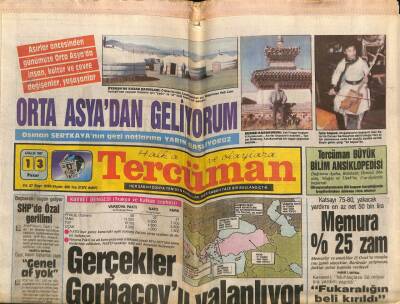 Tercüman Gazetesi 13 Aralık 1987 - Gerçekler Gorbaçovu Yalanlıyor GZ65494 - 2