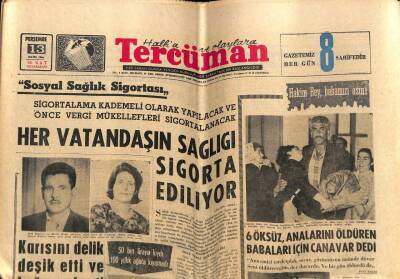 Tercüman Gazetesi 13 Ekim 1966 - Her Vatandaşın Sağlığı Sigorta Ediliyor GZ54368 - 1