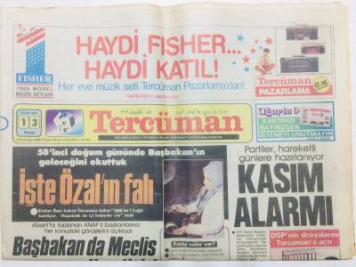 Tercüman Gazetesi 13 Ekim 1985 - Doğum Günü Hediyesi GZ53655 - 1