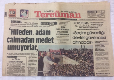 Tercüman Gazetesi 13 Ekiml 1979 - Lahey Büyükelçimizin Oğlu Öldürüldü - GZ15591 - 1