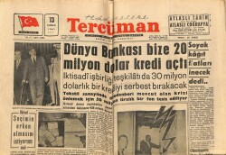 Tercüman Gazetesi 13 Haziran 1961 - Dünya Bankası Bize 20 Milyon Dolar Kredi Açtı GZ67407 - 2