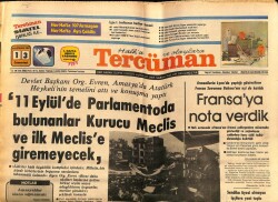 Tercüman Gazetesi 13 Haziran 1981 - 11 Eylülde Parlamentoda Bulunanlar Kurucu Meclis Ve İlk Meclise Giremeyecek GZ69912 - 2