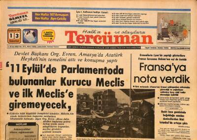Tercüman Gazetesi 13 Haziran 1981 - İrandaki Depremde Ölü Sayısı 5 Bini Aştı - Fransaya Nota Verdik GZ127979 - 1