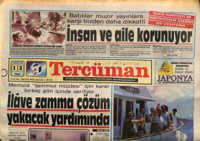 Tercüman Gazetesi 13 Haziran 1986 - İstanbul Kıyıları Mikrop Saçıyor GZ70029 - 1