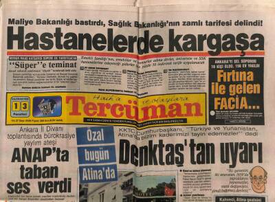 Tercüman Gazetesi 13 Haziran 1988 - Rauf Denktaş,Türkiye Ve Yunanistan Bizim Kaderimizi Tayin Edemez GZ64513 - 1