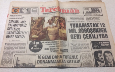 Tercüman Gazetesi 13 Mart 1976 - Yunanistan 12 Mil Görüşünden Çekiliyor - GZ15332 - 2