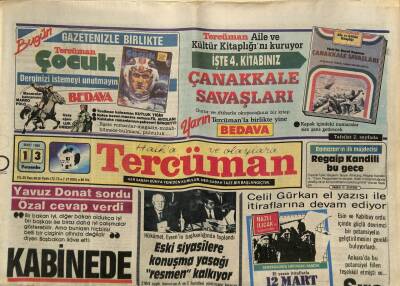 Tercüman Gazetesi 13 Mart 1986 - Tarımdaki Ürün Fazlası Takasla Dengelenecek GZ74606 - 1