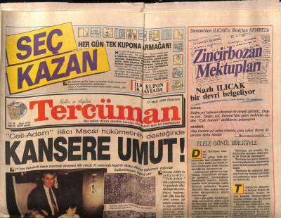 Tercüman Gazetesi 13 Mart 1989 - Türbanda İran Parmağı GZ83288 - 1