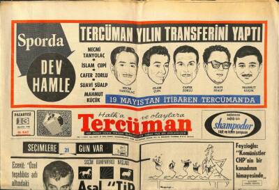 Tercüman Gazetesi 13 Mayıs 1968 - TİP , 1500 Kişilik Meydan Mitingi İle Kampanya Açtı GZ93042 - 1