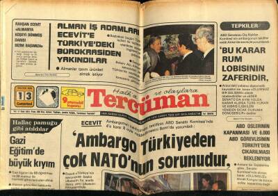 Tercüman Gazetesi 13 Mayıs 1978 - Ambargo Türkiyeden Çok Natonun Sorunudur GZ54704 - 1