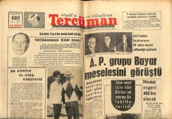 Tercüman Gazetesi 13 Nisan 1963 - Eski Cumhur Başkanının AP Adına Ziyaret Edilmediği Açıklandı GZ67544 - 2