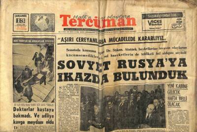 Tercüman Gazetesi 13 Nisan 1966 - Sovyet Rusyaya İkazda Bulundu GZ54696 - 1