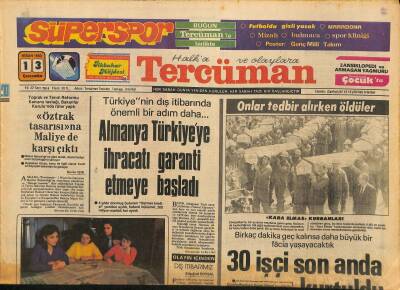 Tercüman Gazetesi 13 Nisan 1983 - Sovyetler , Petrol Fiyatındaki Düşüşle 3 Milyar Dolar Kaybedecek -Almanya Türkiyeye İhracatı Garanti Etmeye Başladı GZ126046 - 1