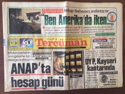 Tercüman Gazetesi 13 Nisan 1985 - Anapta Hesap Günü GZ10343 - 1