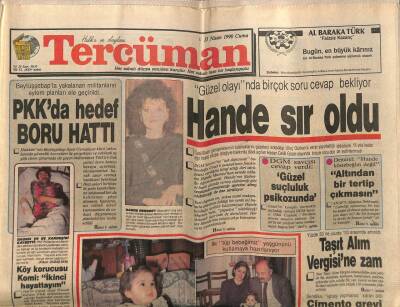 Tercüman Gazetesi 13 Nisan 1990 - PKKda Hedef Boru Hattı GZ61439 - 1