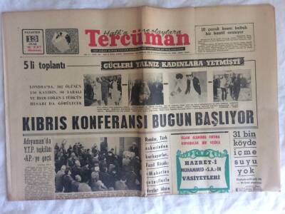 Tercüman Gazetesi 13 Ocak 1964 - Kıbrıs Konferansı Bugün Başlıyor GZ73664 - 1