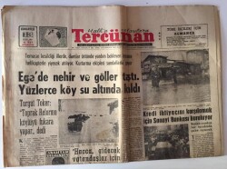 Tercüman Gazetesi 13 Ocak 1968 - Egede Nehir Ve Göller Taştı. Yüzlerce Köy Su Altında Kaldı GZ11328 - 2