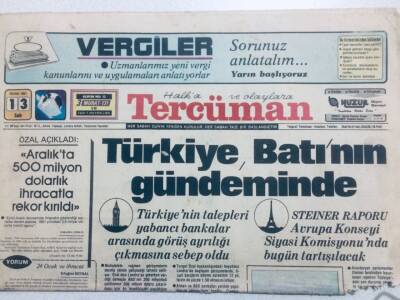 Tercüman Gazetesi 13 Ocak 1981 - Türkiye Batının Gündeminde GZ41718 - 1