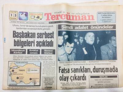 Tercüman Gazetesi 13 Ocak 1983 - Başbakan Serbest Bölgeleri Açıkladı GZ53660 - 1