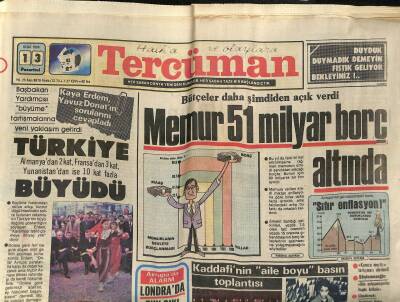 Tercüman Gazetesi 13 Ocak 1986 - Marmara Küçülüyor - Kaddafinin Aile Boyu Basın Toplantısı GZ119019 - 1