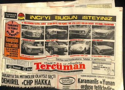 Tercüman Gazetesi 13 Temmuz 1975 - Yunan Başbakanı Türkiyeyi Suçladı , Karamanlis Yunan Ordusu Tetiktedir GZ98542 - 1
