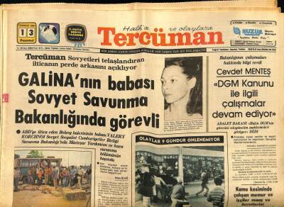Tercüman Gazetesi 13 Temmuz 1981 - Geçim Derdi Birçok Sanatçımızın Avrupaya Gitmesine Sebep Oldu GZ65970 - 1