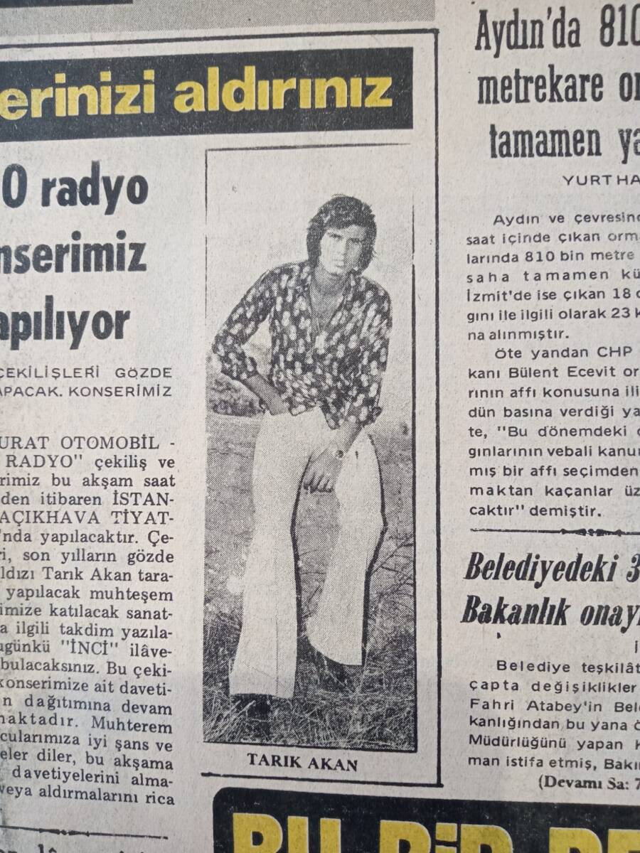 Tercüman Gazetesi 14 Ağustos 1973 - Tarık Akan Çekiliş Konseri Yapacak - Almanya'da Kaçak İşçi Çalıştıranlar Hapis Yatacak! GZ144988 - 2