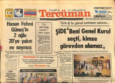 Tercüman Gazetesi 14 Ağustos 1981 - Hasan Fehmi Güneşin Oğlu Ev Soymuş GZ103395 - 2