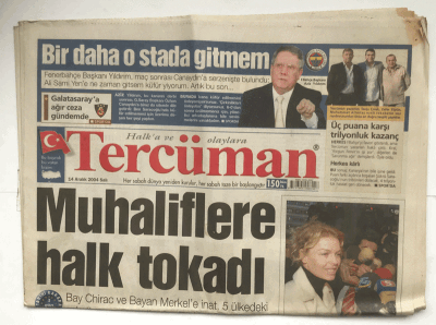 Tercüman Gazetesi 14 Aralık 2004 - Muhaliflere Halk Tokadı GZ5813 - 2