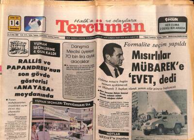 Tercüman Gazetesi 14 Ekim 1981 - Doğum Günü Hediyesi GZ55079 - 1