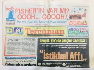 Tercüman Gazetesi 14 Ekim 1985 - Doğum Günü Hediyesi GZ53654 - 1