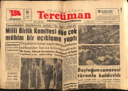 Tercüman Gazetesi 14 Eylül 1960 - Baştuğun Cenazesi Törenle Kaldırıldı GZ67531 - 1