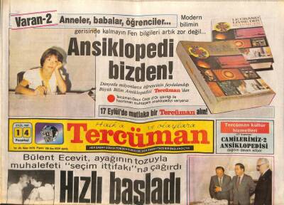 Tercüman Gazetesi 14 Eylül 1987 - Fatih Sultan Mehmet Köprüsünde İlk Kaza... GZ65006 - 1