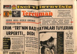 Tercüman Gazetesi 14 Haziran 1971 - Erim TRTnin Bazı Yayınları Tüylerimi Ürpertti dedi GZ65791 - 1