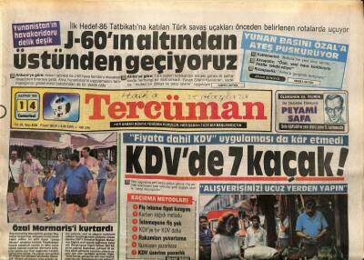 Tercüman Gazetesi 14 Haziran 1986 - Perran Kutman Bizim Yokuş ta GZ70028 - 1