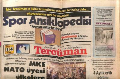 Tercüman Gazetesi 14 Kasım 1980 - MKE NATO Üyesi Ülkelere Mermi İhraç Ediyor GZ65736 - 2