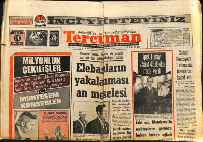 Tercüman Gazetesi 14 Mart 1972 - Marlon Brandonun Oğlu 1 Haftadır Kayıp GZ70829 - 1