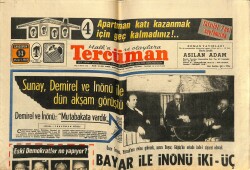 Tercüman Gazetesi 14 Mayıs 1969 - Kral Metin , Tahtını Bırakıyor - Sunay , Demirel Ve İnönü İle Dün Akşam Görüştü GZ123485 - 1
