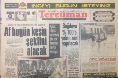 Tercüman Gazetesi 14 Mayıs 1974 - Af Bugün Kesin Şeklini Alacak - GZ15028 - 2