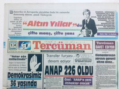 Tercüman Gazetesi 14 Mayıs 1986 - Transfer Furyası Devam Ediyor Anap 226 Oldu GZ42063 - 1