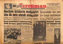 Tercüman Gazetesi 14 Ocak 1958 - Yeni Rus Notası Tehditlerle Dolu GZ71133 - 1