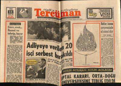 Tercüman Gazetesi 14 Ocak 1969 - Trakyada Soğuktan Donarak Ölenler Var GZ68611 - 1