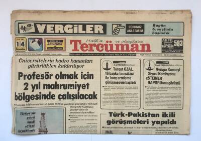 Tercüman Gazetesi 14 Ocak 1981 - Paris Büyükelçiliği Mali Müşaviri Bombalı Suikastten Kurtuldu GZ8772 - 1
