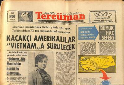 Tercüman Gazetesi 14 Şubat 1967 - Amerika , Kuzey Vietnamı Tekrar Bombalamaya Başladı - Kaçakçı Amerikalılar Vietnama Sürülecek GZ123541 - 1