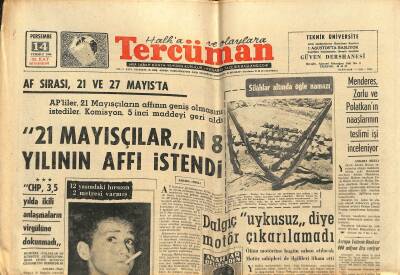 Tercüman Gazetesi 14 Temmuz 1966 - De Gaulleün Rakibi Geldi - Menderes , Zorlu Ve Polatkanın Naaşlarının Teslimi İşi İnceleniyor GZ123597 - 1