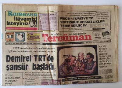 Tercüman Gazetesi 15 Ağustos 1978 - Demirel TRTde Sansür Başladı GZ10893 - 1
