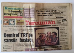 Tercüman Gazetesi 15 Ağustos 1978 - Demirel TRTde Sansür Başladı GZ10893 - 2